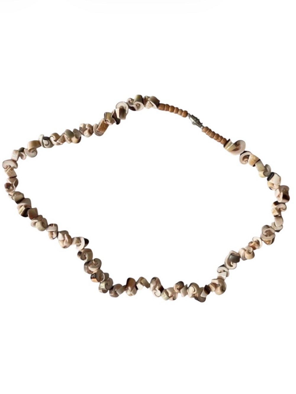 Shell Chip Necklace in Cream & Tan - Women Jewelry